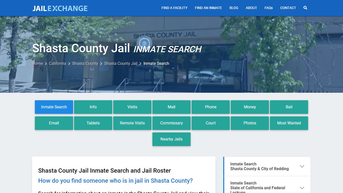 Inmate Search: Roster & Mugshots - Shasta County Jail, CA